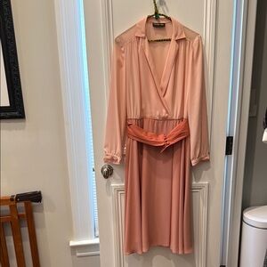 Charles Albert Blush Pink Wrap Dress